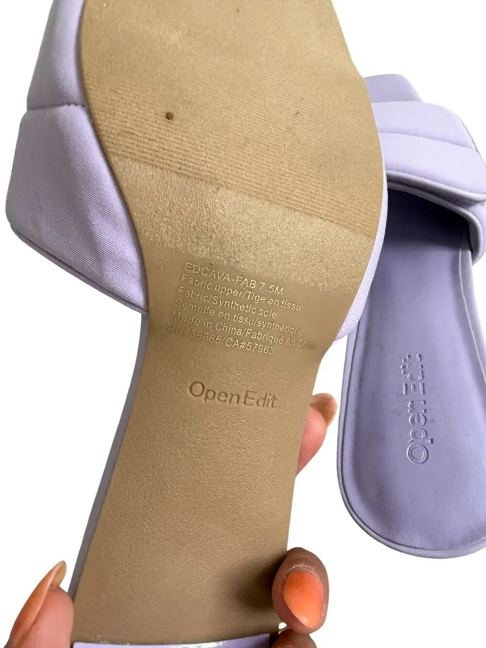 OPEN EDIT Purple Sandals Heels Size 7.5 Womens - Picture 2 of 7